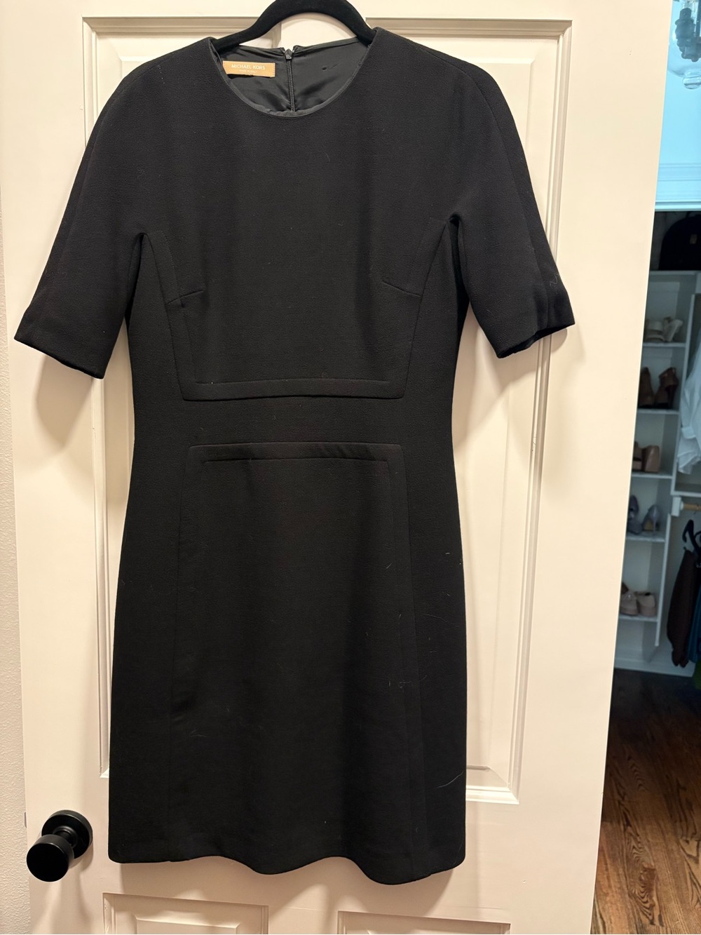 Michael Kors Black Short-Sleeve Sheath Dress